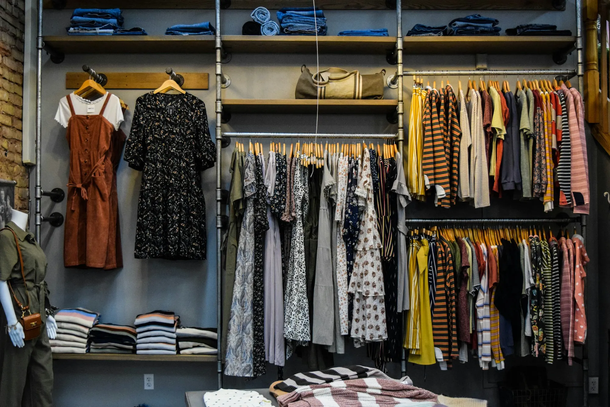 Shelves inside the shop