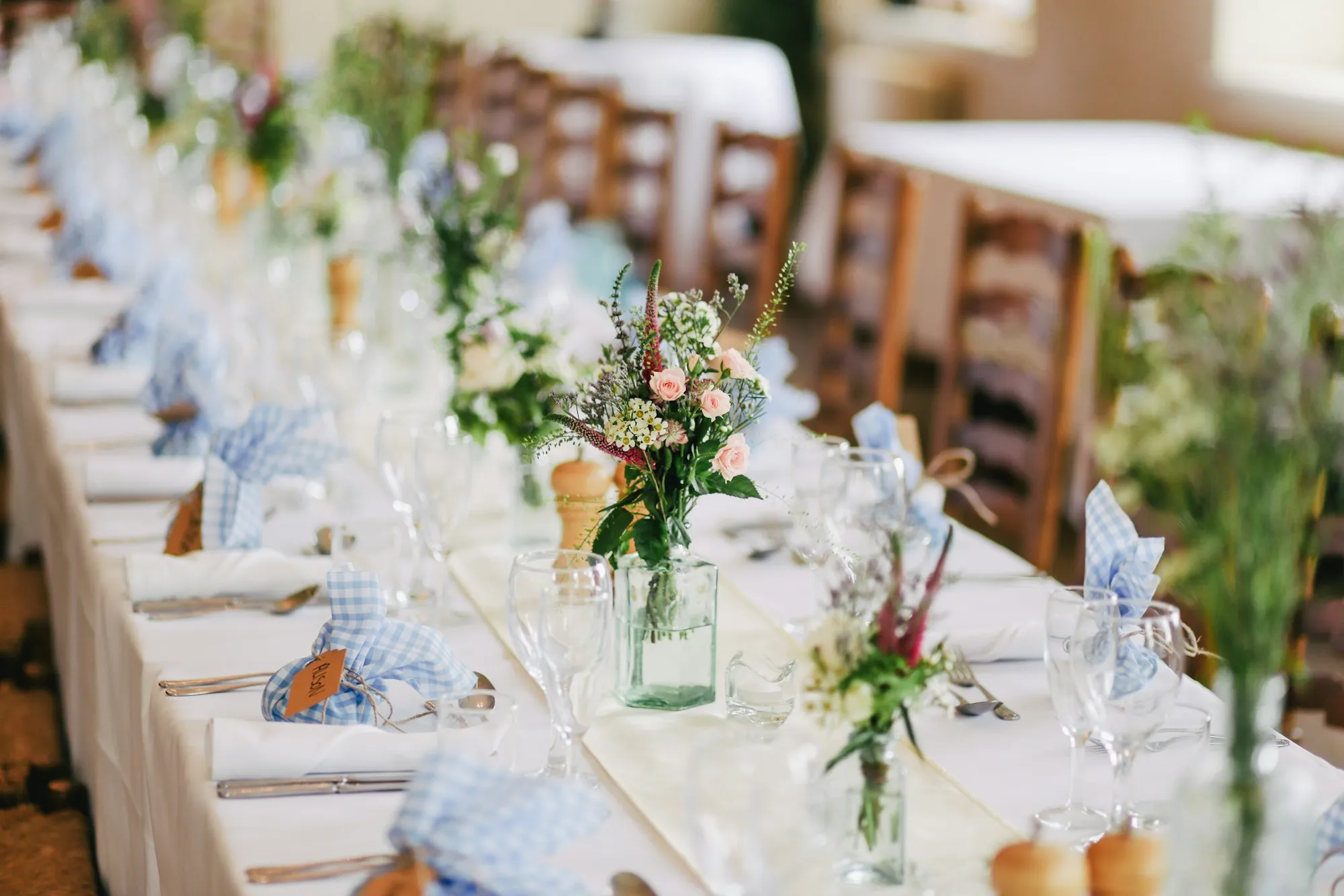 The long table, set for dinner
