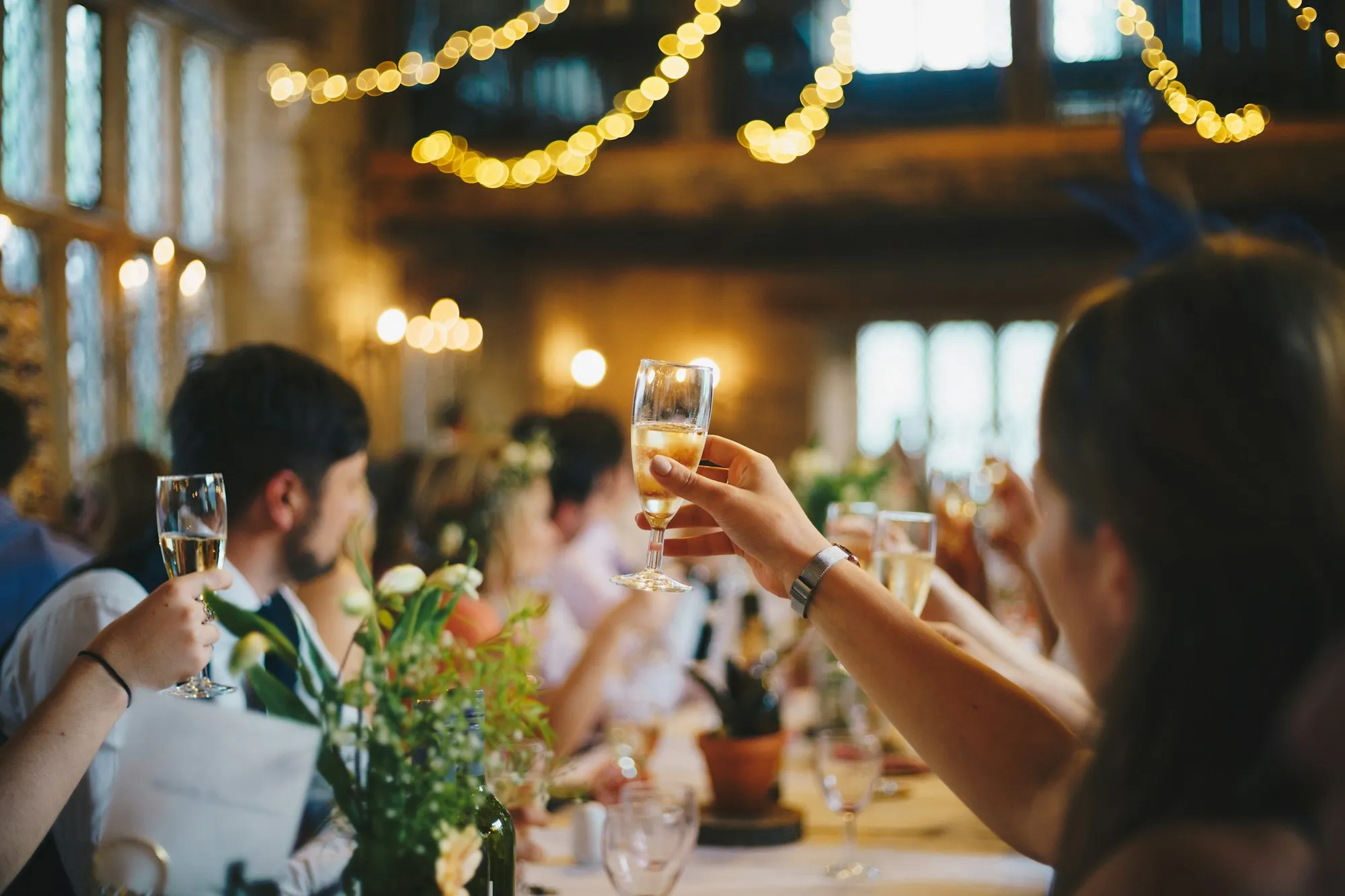 A toast at the reception